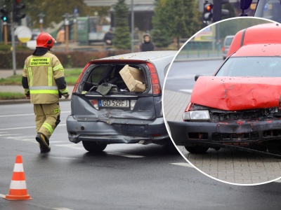 NOL-em uderzył w hondę przy placu Roosevelta w Olsztynie
