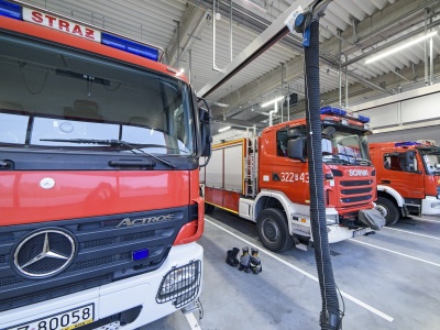 Pożar naczepy ciężarówki na autostradzie A4 w kierunku Rzeszowa