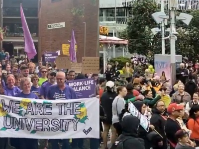 Nowa Zelandia: nauczyciele, ochrona zdrowia i urzędnicy połączyli siły w megaproteście na 100 000 osób