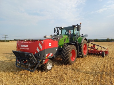 Horsch Partner 1.7 FT, to lepszy balans ciągnika oraz lepsza zwrotność zestawu podczas siewu i nawożenia