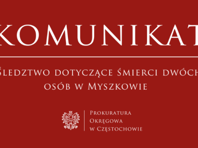Prokuratura w Myszkowie wszczęła śledztwo po śmierci dwóch seniorów