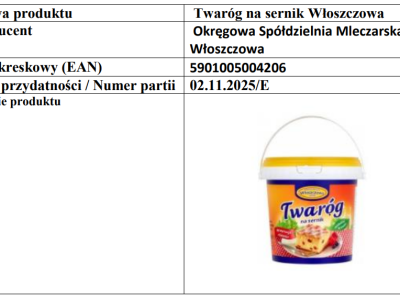 Auchan wycofuje twaróg ze sprzedaży. W środku mogło być szkło