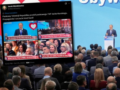 Tak TV Republika pokazała konwencję Tuska. 