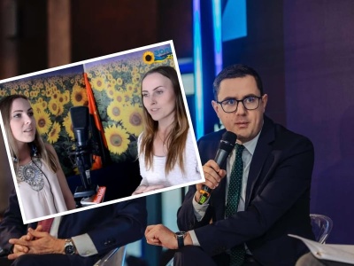 Żona ministra Motyki brała udział w ukraińskim X Factorze. I śpiewa na tle... flagi UPA