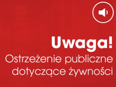 Ostrzeżenie Państwowej Inspekcji Sanitarnej. Partia produktu wycofana