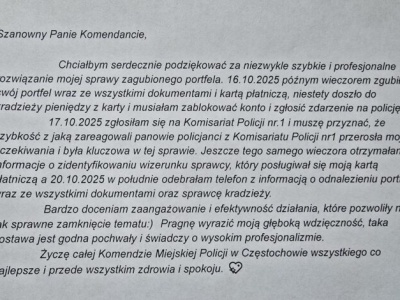 Nie uwierzysz, ile zarzutów usłyszał złodziej, który ukradł portfel w Częstochowie!