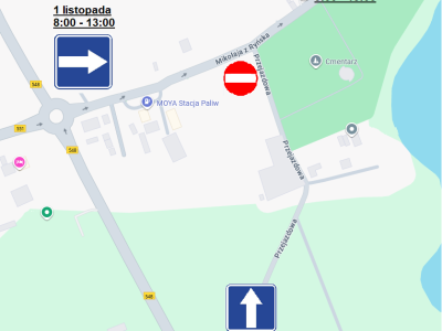 1 listopada -zmiana organizacji ruchu