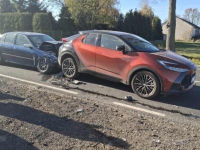 By nie rozjechać stada gęsi, gwałtownie zahamowała. Kolizji trzech samochodów w Longinówce