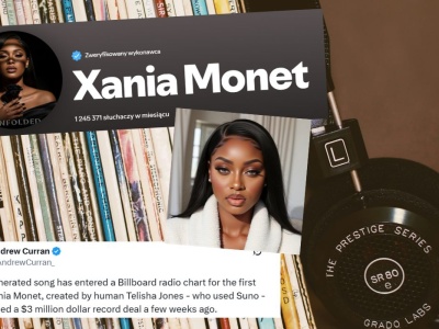 Pierwszy utwór wygenerowany przez AI stał się hitem na liście Billboard, autorka promptów podpisała kontrakt na 3 miliony $