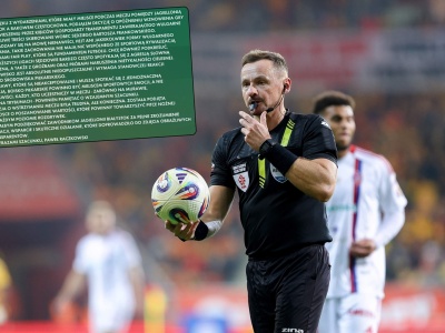 Raczkowski przerwał mecz przez transparent. Teraz wydał oświadczenie