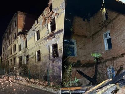 Ściana dawnego młyna zawaliła się na ulicę. „Realne zagrożenie dla zdrowia i życia”