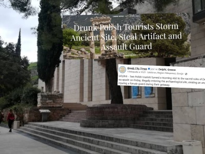 Grecja: dwóch Polaków pod patronatem Dionizosa ukradło starożytny artefakt z ruin świątyni