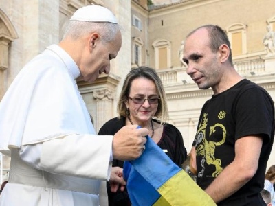 Weteran wojenny, który pomaga innym żołnierzom, spotkał się z papieżem