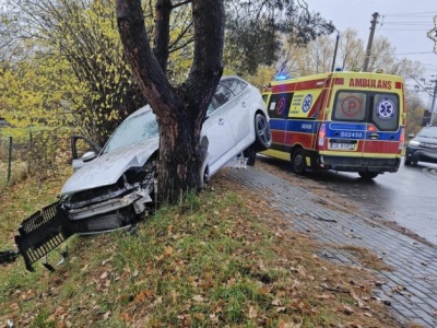 O krok od tragedii! Pijany kierowca wbił się w drzewo – eCall uratował pasażerów