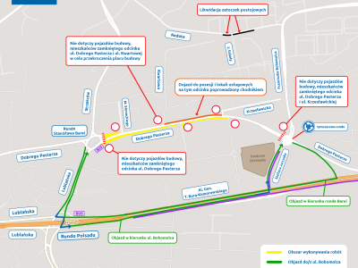 Zamknięcie ulicy Dobrego Pasterza – przebudowa od 8 listopada 2025r