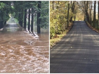 Zniszczona przez powódź droga do Krukowa przeszła remont