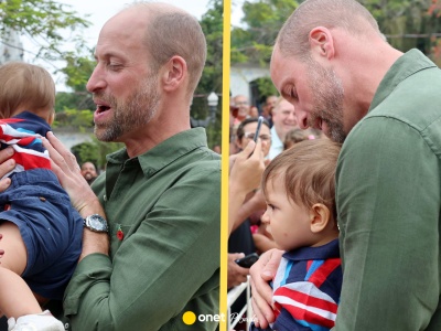 William nagle chwycił na ręce niemowlę. 