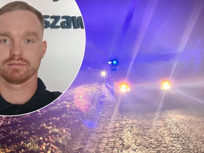 Leżał na środku nieoświetlonej ulicy. Policjant z Warszawy uratował mu życie