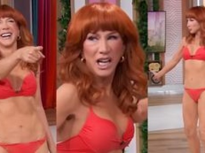 65-letnia Kathy Griffin w bikini wparowała do studia i pochwaliła się imponującą sylwetką (WIDEO)