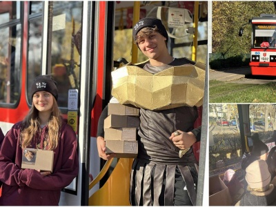 Słodkie zaproszenie do Poznania. 600 rogali świętomarcińskich w gdańskim tramwaju