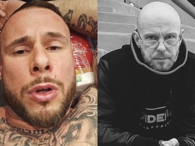 Roznegliżowany Bonus RPK nie przerwał tatuażu i zaczął mówić o śmierci Pono