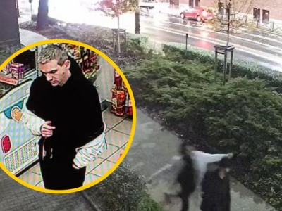 Rzucał się z pięściami na przechodniów. Policja publikuje nagranie