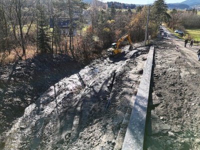 Wkrótce koniec prac przy osuwisku na drodze powiatowej