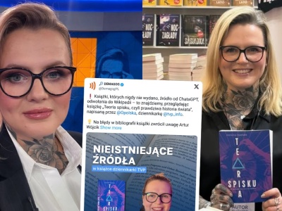 Okazało się, że przypisy zmyślone przez ChatGPT w książce dziennikarki TVP to tylko początek błędów