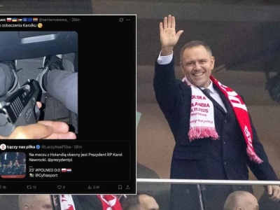 Nawrocki na meczu, a w sieci taki wpis. Zwolennik obecnej władzy groził zabójstwem prezydenta
