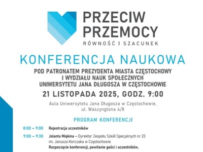 Konferencja naukowa „Przeciw przemocy. Równość i szacunek” już w najbliższy piątek