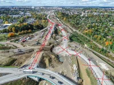 Węzeł Grębałów: kierowcy pojadą od dziś nową trasą