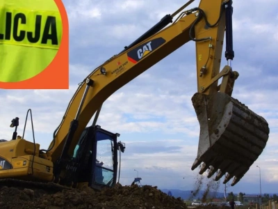 Wypadek na budowie drogi. Pracownik firmy z Ciechanowa przysypany w wykopie