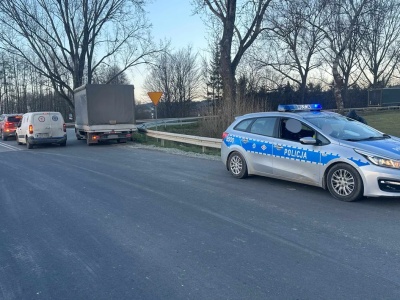 Przyłęk - kolizja na skrzyżowaniu DK8