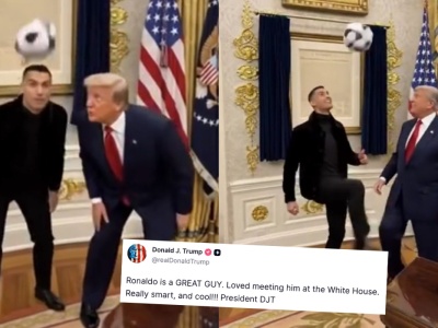Trump wzorem Adriana Polaka też wrzucił fejka z piłkarską gwiazdą, ale z Ronaldo