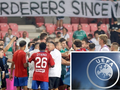 Skandaliczny transparent na meczu Maccabi - Raków. UEFA w końcu podjęła decyzję