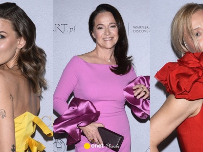 Tęcza na balu TVN. Ewa Drzyzga w chłodnym różu i szkarłatna Katarzyna Warnke