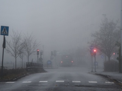 Niebezpieczne warunki na drogach – gęsta mgła i szadź w Wielkopolsce Wschodniej