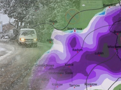 Kolejna fala opadów śniegu, sypią się alerty. 