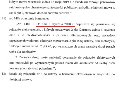 Prezydent zablokował, ale Sejm przegłosował. Buspasy dla samochodów elektrycznych do 1 stycznia 2028 roku