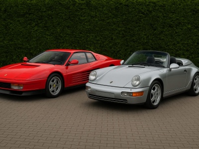 Ferrari Testarossa vs Porsche 911 Speedster – porównanie super samochodów lat 90.