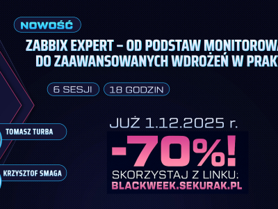 Monitoring infrastruktury na serio – zapraszamy na praktyczne szkolenie Zabbix Expert