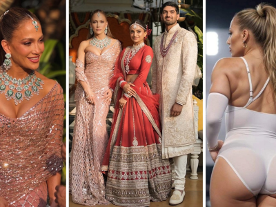 Prawie NAGA Jennifer Lopez na weselu córki indyjskiego miliardera. 