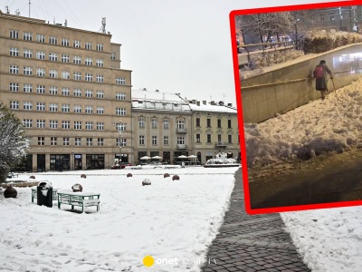 Pokazał nagranie ze zaśnieżonego Krakowa. 