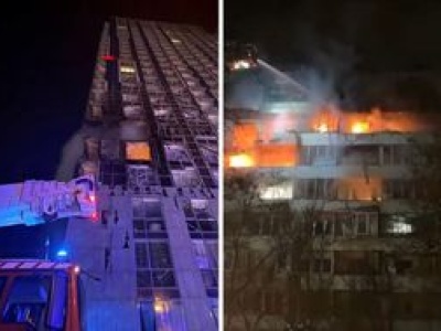 Zmasowany atak Rosji. Trafili w 22-piętrowy wieżowiec