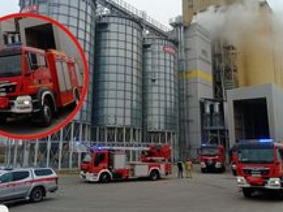 Pożar elewatora w Gołańczy. Zagrożona kukurydza