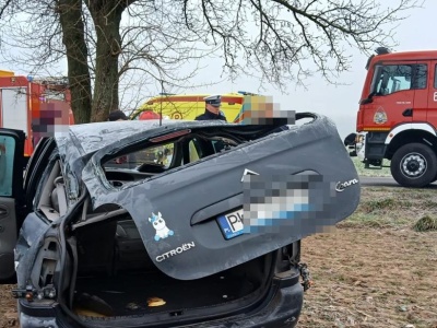 Wypadek samochodowy w Grylewie – jedna osoba trafiła do szpitala