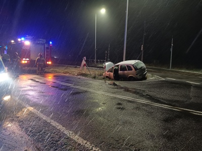 Jazdę zakończył w rowie