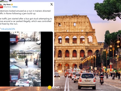 Zaskakujące nagranie z Rzymu. Zakonnica wkroczyła do akcji