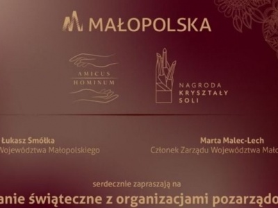 Świąteczne spotkanie Małopolski z organizacjami pozarządowymi połączone z Galą Kryształy Soli i Amicus Hominum 2025