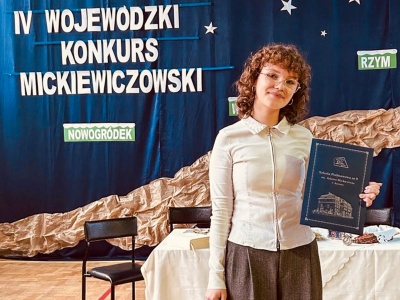 Sukces Doroty Stysiał w Wojewódzkim Konkursie Mickiewiczowskim